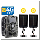 Комплект: 3G/4G фотоловушка «Филин HC-801G (LTE)» и ДВЕ солнечные панели «SP-06»