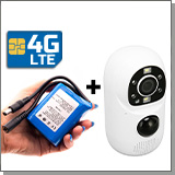 Автономная 4G камера «JMC-GH56-4G» с аккумулятором 3000 + переходник