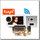 Комплект беспроводной домофон SkyNet 800-Tuya (1+1+AX042)
